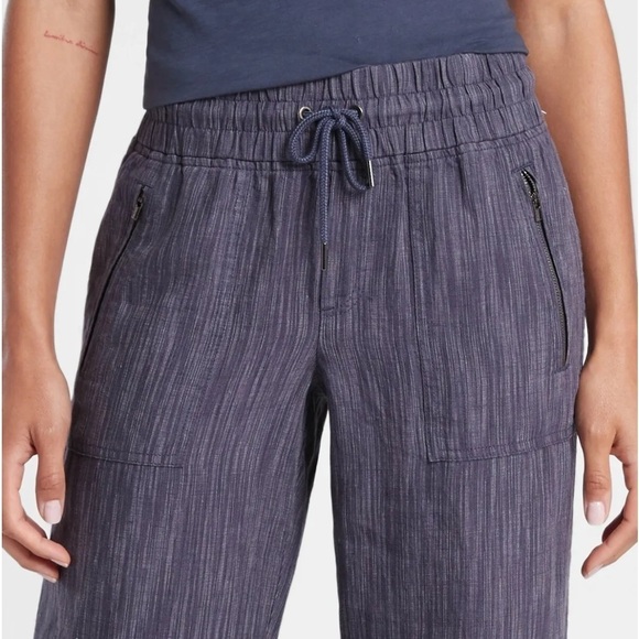 Athleta Cabo Linen Textured Wide Leg Pant - Picture 3 of 10